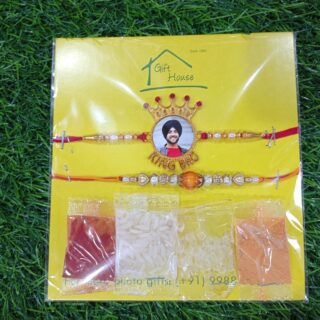 Fancy Metal Rakhi with Photo-3