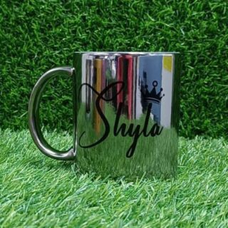 Customized Silver Metallic Mug