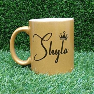 Customized Golden Sparkle Metallic Mug