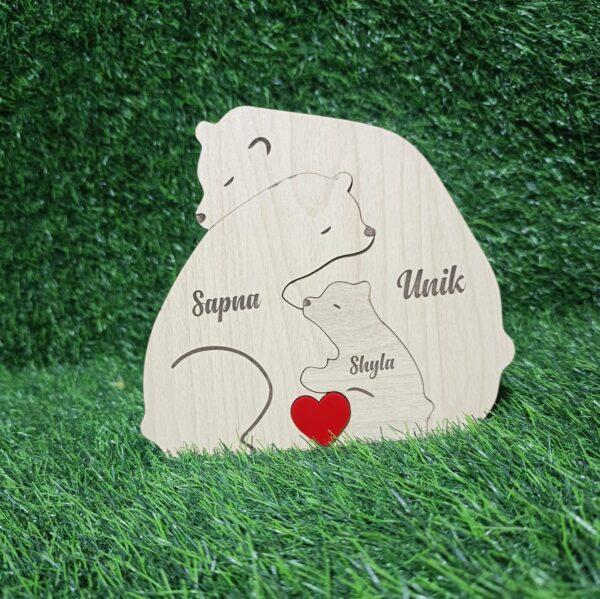 Wooden Name Bear Set