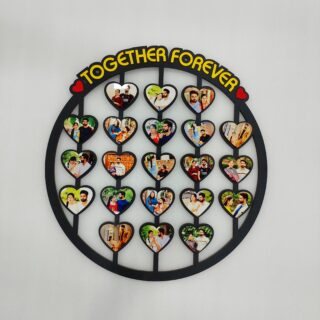 17X17 21 Photo Wooden Round Frame