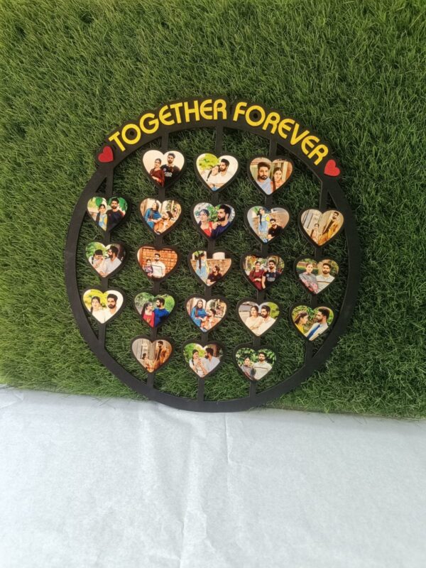 17X17 21 Photo Wooden Round Frame