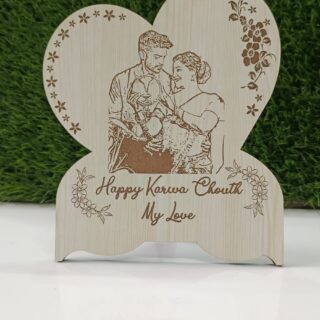 Karwa Chauth Wooden Engraving Frame Type 1