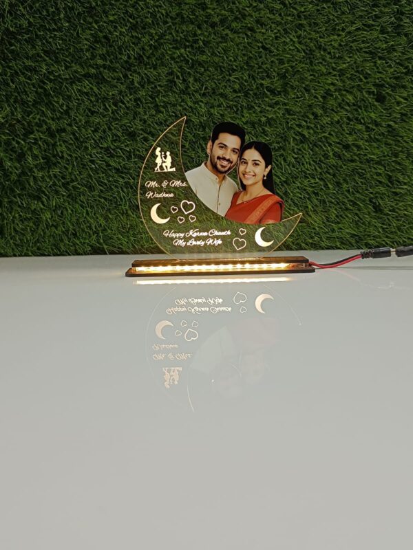 6x6 Moon Acrylic Engraved LED Frame
