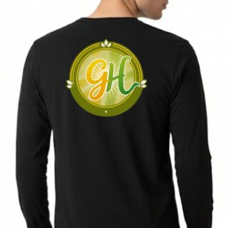 Black Round Neck Full Sleeves Adult Sizes With Logo Back A4