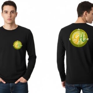 Black Round Neck Full Sleeves Adult Sizes With Logo Front Pocket & Back A4