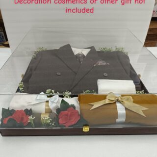 Openable Transparent Acrylic Hamper With Wooden Base(24x24x6)